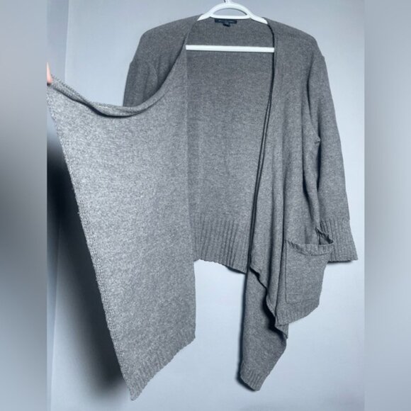 American Eagle XL Cardigan Cotton Blend Grey Contemporary Open Front Pocket AE X - Picture 4 of 7